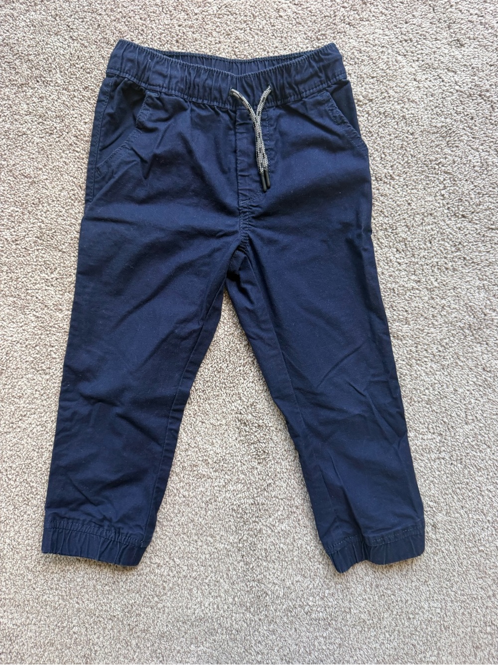 GAP Navy Drawstring Elastic Waist Jogger Pants